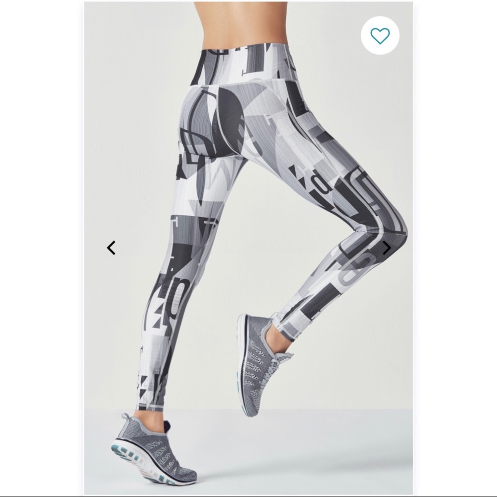 Fabletics High Waisted Printed PowerHold Legging